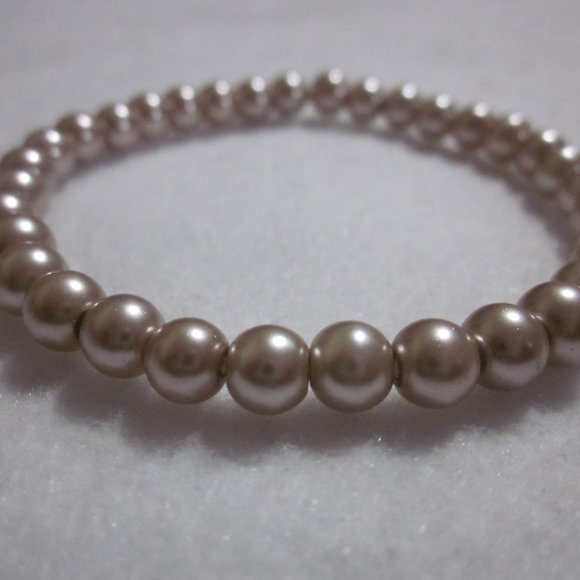 Beige Stretch Bracelet. - Picture 3 of 3